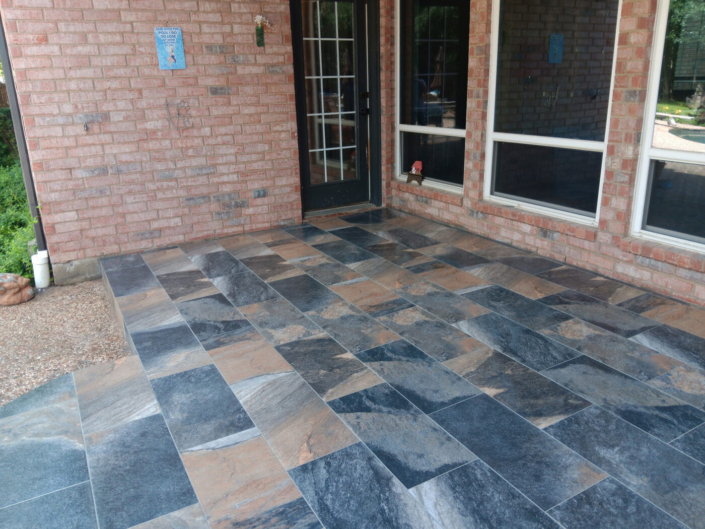 Slate Patio Flooring by Masterpiece Tile and Grout in the DFW area